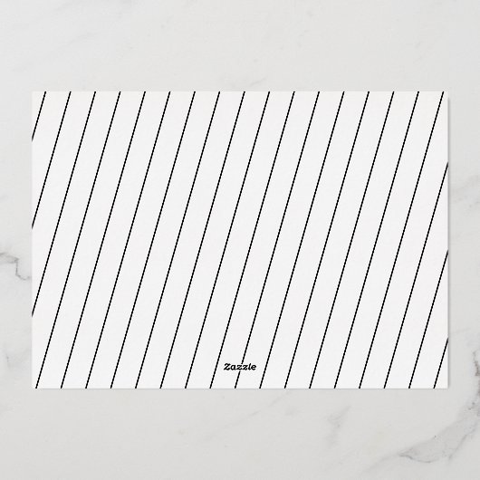 Elegant en Klassieke Foto opslaan Datum Folie Uitnodiging (Achterkant)