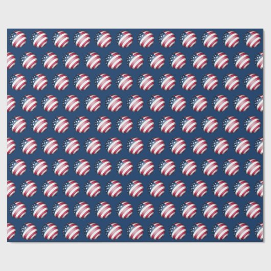 Elegant en leuk patroon van patriottische Amerikaa Cadeaupapier (Vlak)