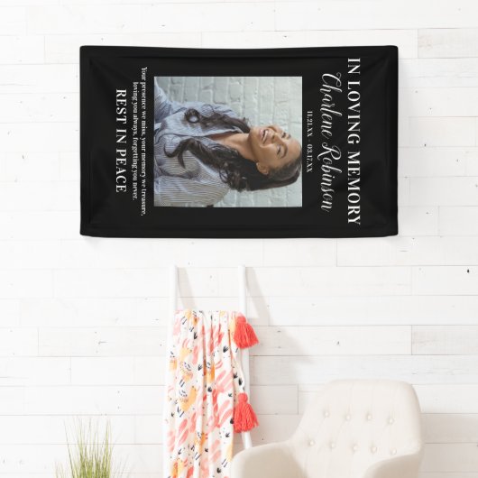 Élégant En Mémoire Amoureuse | Bannière commémorat (En situation)