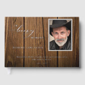 Élégant En Mémoire Amoureuse Bois Rustique Photo F (Recto)