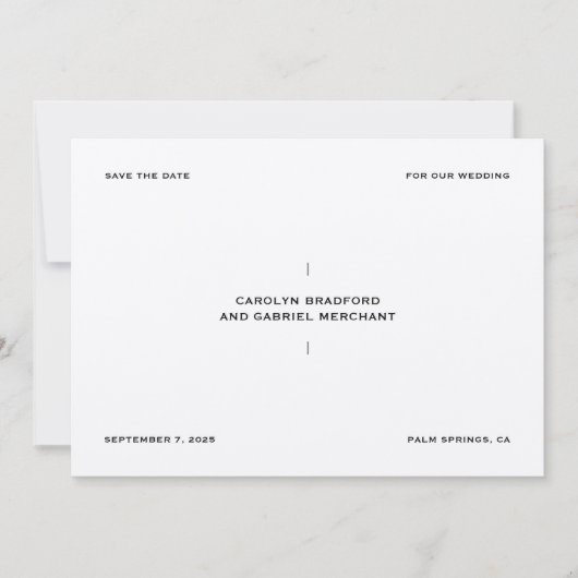 Elegant en minimalistisch Save the Date Kaart (Voorkant)