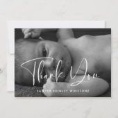 Elegant en modern Baby shower Bedankkaart (Voorkant)