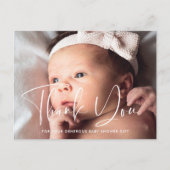 Elegant en modern Baby shower dank u Briefkaart (Voorkant)