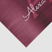Elegant en modern Bourgondisch Marsala Monogram Tissuepapier (Detail)
