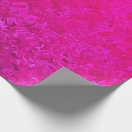 Elegant en modern fuschia roze abstract patroon cadeaupapier (Hoek)