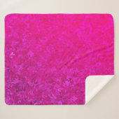 Elegant en modern fuschia roze abstract patroon sherpa deken (Voorkant (horizontaal))