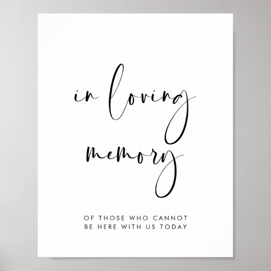 Elegant en modern in liefdevol trouwbord poster (Voorkant)