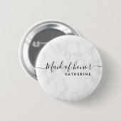 Elegant en modern marmer-meisje ronde button 5,7 cm (Voorkant /achterkant)