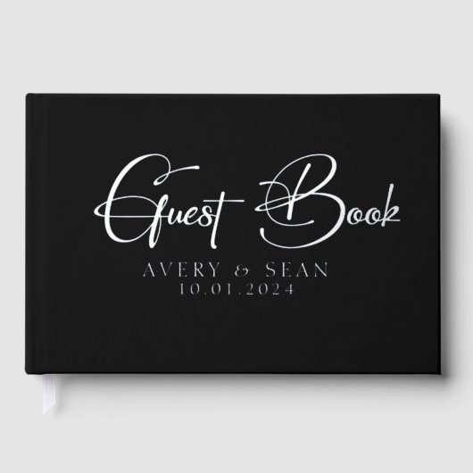 Elegant en modern script gastenboek (Voorkant)