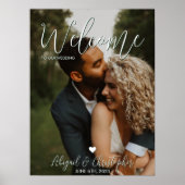 Elegant en modern Simple Calligraphy Photo Script Poster (Voorkant)