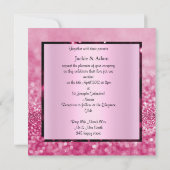 ELEGANT EN MODERN WEDDING SPARKLE PINK KAART (Achterkant)