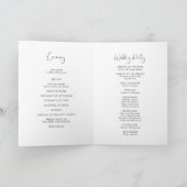 Elegant en moderne zwarte en witte bruiloft gevouw programma (Binnen)