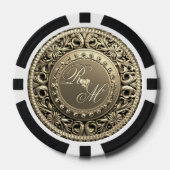 Elegant en mooi monogram poker chips (Voorkant)