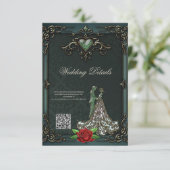 Elegant en romantisch design. informatiekaartje (Staand voorkant)