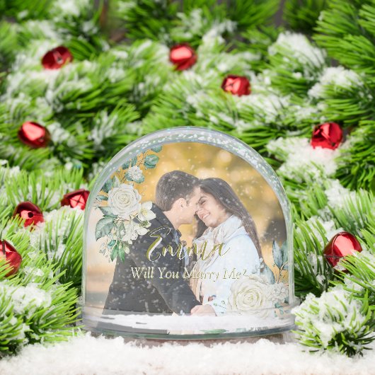Elegant en romantisch Verloving Keepsake Sneeuwbol (Kerstmis)