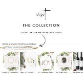 Elegant en Simple "JOY" Gold Foil Holiday Wijn Etiket