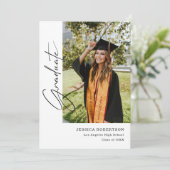 Elegant en Simple Photo Afstuderen Kaart (Staand voorkant)
