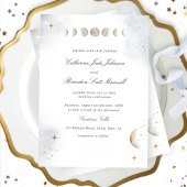 Elegant en Simple, Waterverf Celestial Wedding Kaart