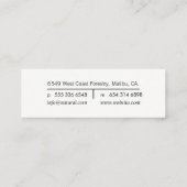 Elegant en stijlvol (goud) mini visitekaartje (Achterkant)