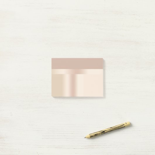 Elegant en stijlvol roos goudbruin post-it® notes (Op bureau)