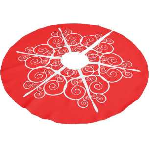 Elegant en stijlvol sierlijk ontwerp Briljant rood Kerstboom Rok