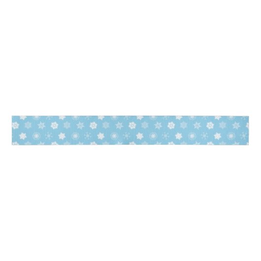 Elegant en stijlvol Snowflakes Patroon kerst Grosgrain Lint (Voorkant)