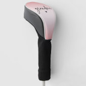 Elegant en subtiel roze Grandma Script Gift Golfheadcover (Schuin)