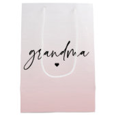 Elegant en subtiel roze oma-script medium cadeauzakje (Achterkant)