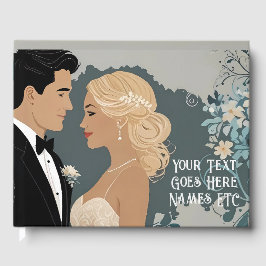 Elegant en tijdloos bruiloft uitnodiging ontwerp gastenboek