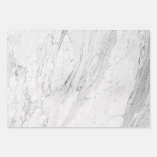 Elegant en veelzijdige witte marmer inpakpapier vel (Voorkant)