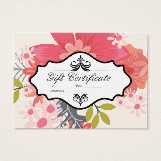 Elegant- en Vetflessencadeaubon Visitekaartje (Achterkant)