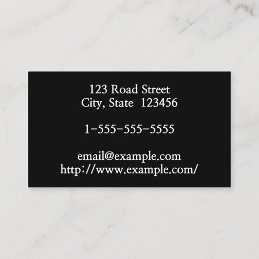 Elegant en Visitekaartje "Plain Fitness Trainer" (Achterkant)