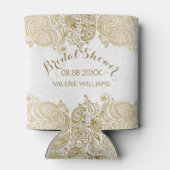 Elegant en White Paisley Lace Blikjeskoeler (Achterkant)