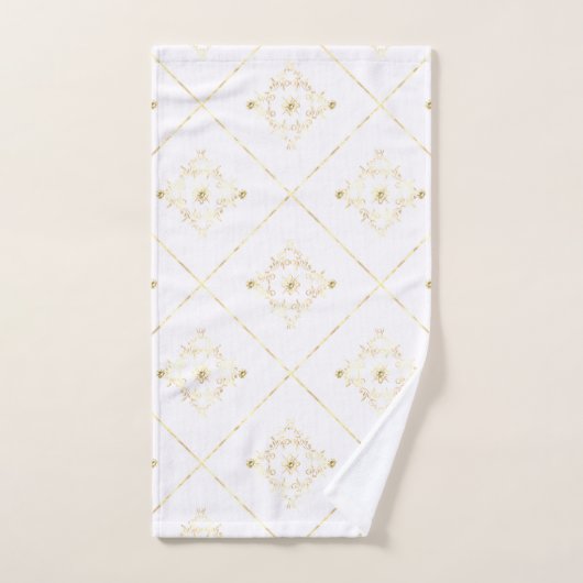 ELEGANT EN  WITTE GOLD BATHROOM TOWEL SET BAD HANDDOEK (Handdoek)