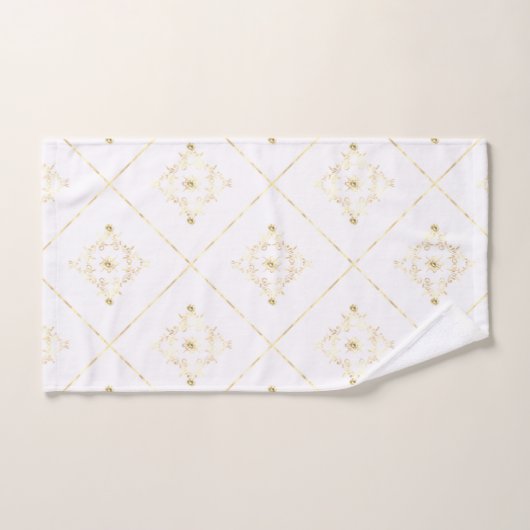 ELEGANT EN  WITTE GOLD BATHROOM TOWEL SET BAD HANDDOEK (Handdoek)