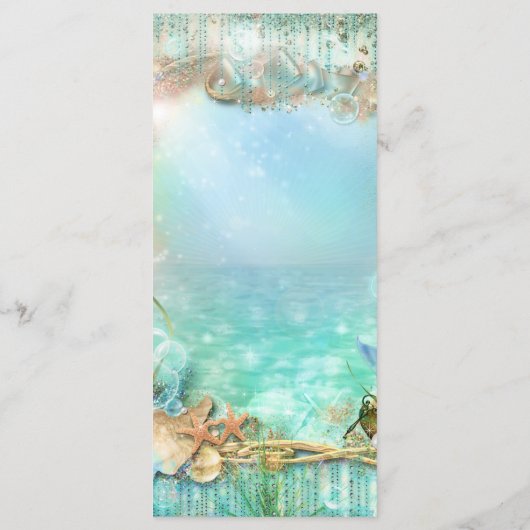 Elégant Enchanté Sous Le Menu Mariage Mer (Dos)