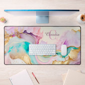 Élégant encre liquide de marbre Monogram