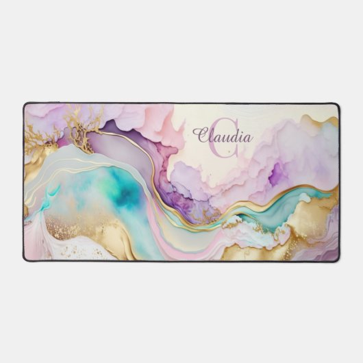 Élégant encre liquide de marbre Monogram (Recto)