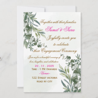 Elegant Engagement Party Invitation Card