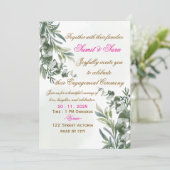 Elegant Engagement Party Invitation Card (Debout devant)