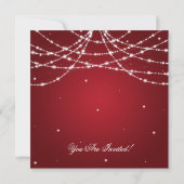 Elegant Engagement Party Sparging String Red Kaart (Achterkant)