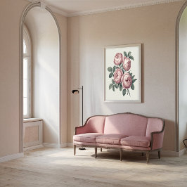 Elegant  Engels Blooming Roos Poster