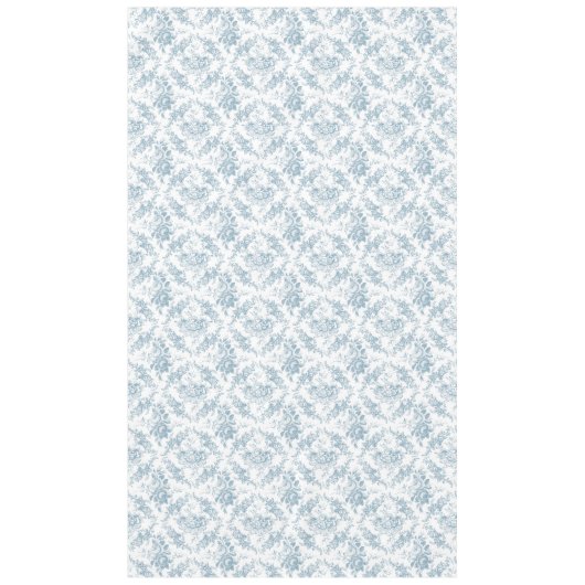Elegant Engraved Blue and White Floral Toile Tafelkleed (Voorkant)