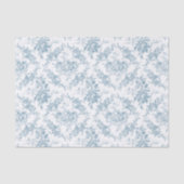 Elegant Engraved Blue and White Floral Toile Tissuepapier (Voorkant)