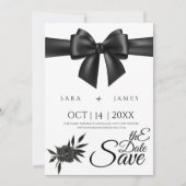 Élégant Enregistrer la carte d'annonce de date (Devant)