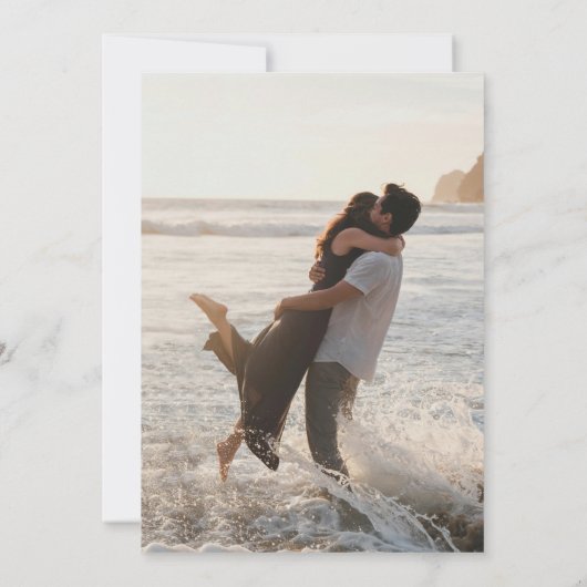 Élégant Enregistrer la carte Date Burnt Orange (Dos)