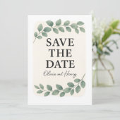 Élégant Enregistrer la carte Mariage de date - 5x7 (Debout devant)