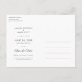 Élégant Enregistrer la date Cartes postales avec p (Dos)