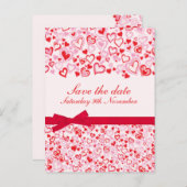 Élégant enregistrer la date coeurs et arcs carte (Devant / Derrière)