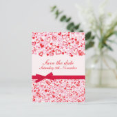 Élégant enregistrer la date coeurs et arcs carte (Debout devant)